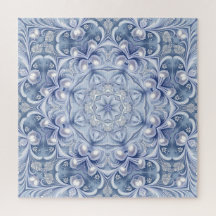 Puzzle décoratif bleu