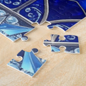 Puzzle décoratif bleu (Côté)