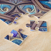 Puzzle décoratif bleu en forme de pièce (Côté)