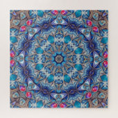 Puzzle décoratif bleu en forme de pièce (Horizontal)