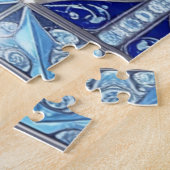 Puzzle décoratif bleu en forme de pièce (Côté)
