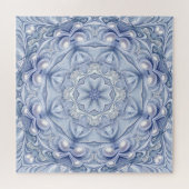 Puzzle décoratif bleu en forme de pièce (Horizontal)