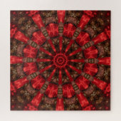 Puzzle décoratif rouge (Horizontal)