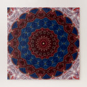 Puzzle décoratif rouge bleu (Horizontal)