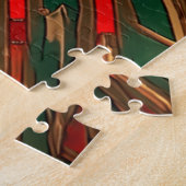 Puzzle décoratif rouge vert (Côté)