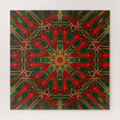 Puzzle décoratif rouge vert (Horizontal)