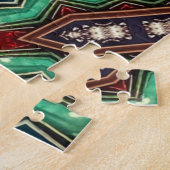 Puzzle décoratif rouge vert (Côté)