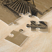 Puzzle décoratif train vintage (Côté)