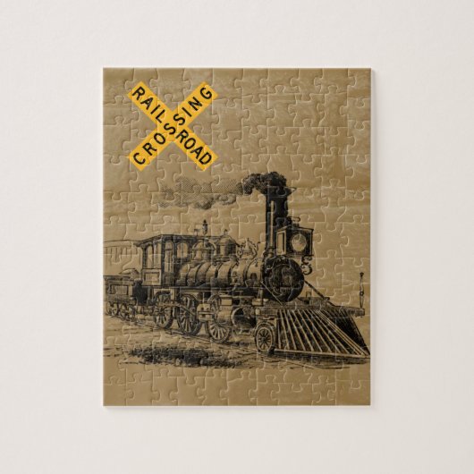 Puzzle décoratif train vintage (Vertical)
