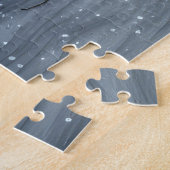 Puzzle Décoration de Noël pour traîneau enneigé de Doberm (Côté)