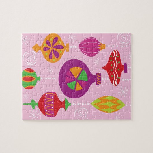 Puzzle Décoration nombreuse de Noël illustrée dans le (Horizontal)