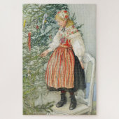 Puzzle Décorer l'arbre de Noël - Carl Larsson (Vertical)