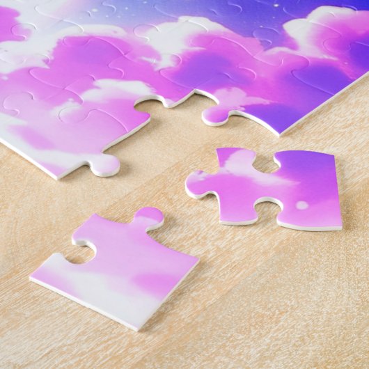 Puzzle Découvrez les Cosmos dans l'art spatial rose et bl (Côté)