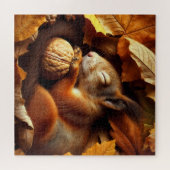 Puzzle d'écureuil dormant (Horizontal)