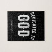 PUZZLE DÉDIÉ À DIEU PERSONNALISABLE COOL TEXTE BLANC (Horizontal)