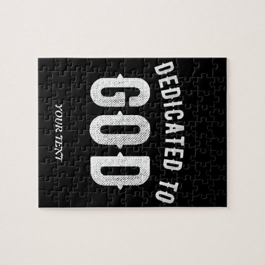 PUZZLE DÉDIÉ À DIEU PERSONNALISABLE COOL TEXTE BLANC (Horizontal)