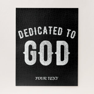 PUZZLE DÉDIÉ À DIEU PERSONNALISABLE COOL TEXTE BLANC