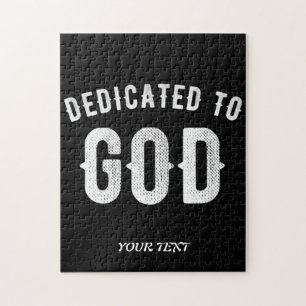 PUZZLE DÉDIÉ À DIEU PERSONNALISABLE COOL TEXTE BLANC
