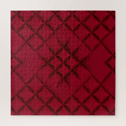 Puzzle Deep Red Quilted Leather Pattern (Vertical)