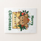 Puzzle Deer Christmas Letter Winter Animals (Horizontal)