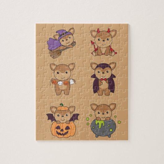 Puzzle Deer Halloween Devil Citrouille Vampire costume Ji (Vertical)