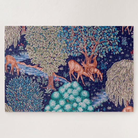 Puzzle Deers dans The Forest, William Morris (Horizontal)