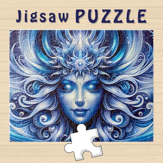 Puzzle Déesse Céleste Tête Bleue Janvier -
