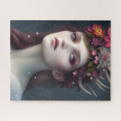 Puzzle Déesse de l'Imaginaire d'hiver Portrait floral (Horizontal)