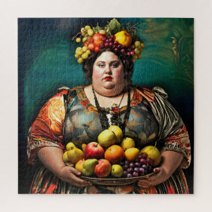Puzzle "Déesse de l'overindulgence" Portrait coloré