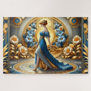 Puzzle Déesse dorée dans l'épanouissement Art Nouveau