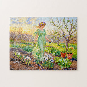 Puzzle Déesse grecque Chloris Jardin de printemps