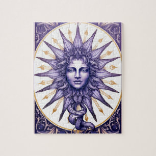 Puzzle Déesse Solaire Céleste Violet et Blanc Mystique
