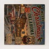 Puzzle Défi de Noël de la route 66 en Oklahoma (Horizontal)
