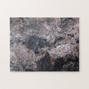 Puzzle Défi de sucrerie de rose de texture de roche