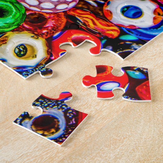 Puzzle Défi des perles colorées (Côté)