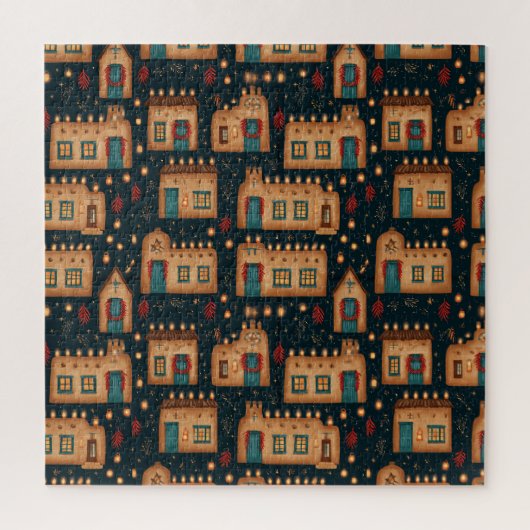 Puzzle Défi familial de Noël Adobe à minuit (Vertical)