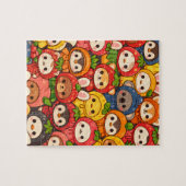 Puzzle Défilé d'amis fruits | Chibi d'animaux mignons (Horizontal)