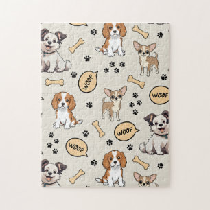 Puzzle Défilé de chiots joueurs