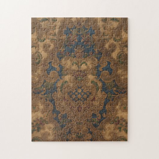 Puzzle Défilement doré en cuir Faux (Vertical)