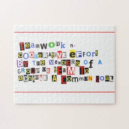 Puzzle Définition de travail d'équipe (Horizontal)