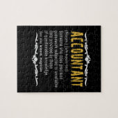 Puzzle Définition Funny du comptable Cadeau personnalisé (Horizontal)