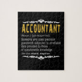Puzzle Définition Funny du comptable Cadeau personnalisé (Vertical)