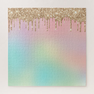 Puzzle Dégradé arc-en-ciel très difficile Rose Paillettes