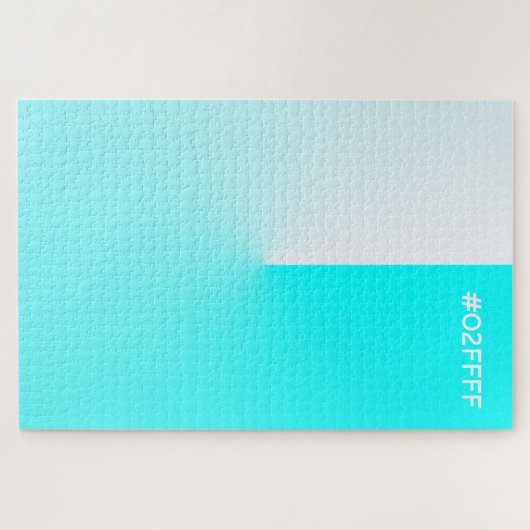 Puzzle Dégradé de couleur turquoise (Horizontal)