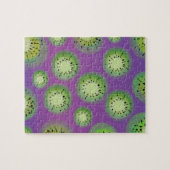 Puzzle Dégradé Moderne et Violet de Fruit de Kiwi (Horizontal)
