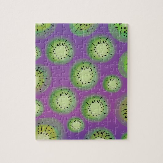 Puzzle Dégradé Moderne et Violet de Fruit de Kiwi (Vertical)
