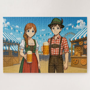 Puzzle Dégustation de bière pendant l'Oktoberfest à Munic