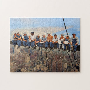 Puzzle Déjeuner au sommet d'un gratte-ciel C1932 Couleur 