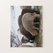 Puzzle Déjeuner d'hiver pour mouton (Vertical)