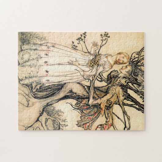 Puzzle d'Elf de princesse et d'arbre de conte de (Horizontal)